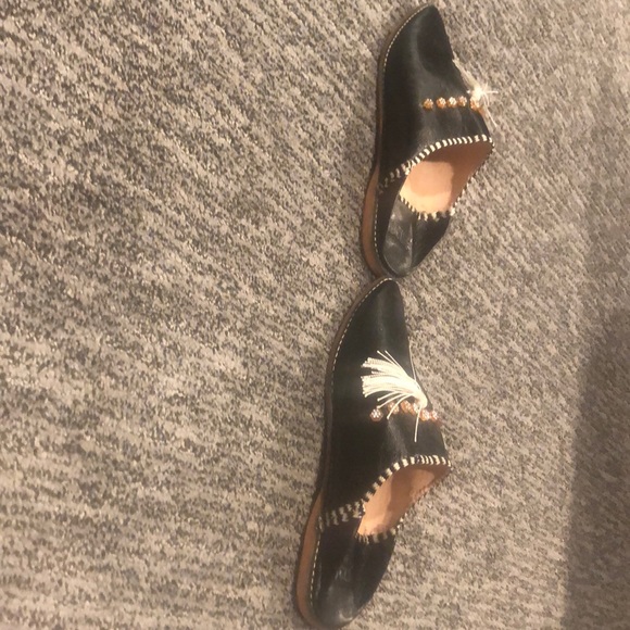 Super comfy!!! Leather Mules with tassels - Picture 5 of 6